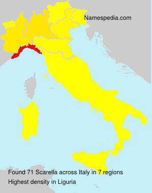 Surname Scarella in Italy Surname Scarella in Italy