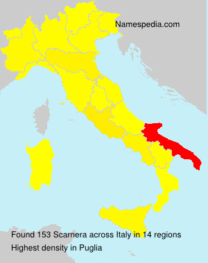 Surname Scarnera in Italy Surname Scarnera in Italy