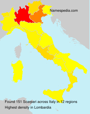 Surname Scarpari in Italy Surname Scarpari in Italy