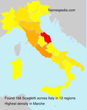 Surname Scarpetti in Italy Surname Scarpetti in Italy