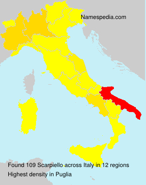 Surname Scarpiello in Italy Surname Scarpiello in Italy