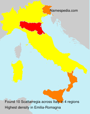 Surname Scattarregia in Italy Surname Scattarregia in Italy