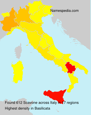 Surname Scavone in Italy Surname Scavone in Italy