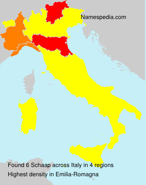 Surname Schaap in Italy Surname Schaap in Italy