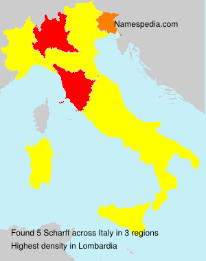 Surname Scharff in Italy Surname Scharff in Italy
