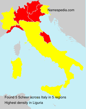 Surname Scheer in Italy Surname Scheer in Italy