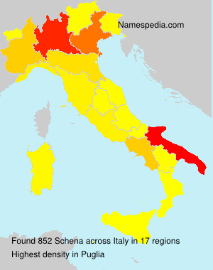 Surname Schena in Italy Surname Schena in Italy