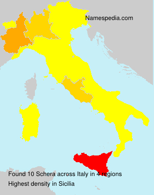 Surname Schera in Italy Surname Schera in Italy