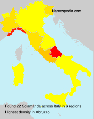 Surname Sciamanda in Italy Surname Sciamanda in Italy