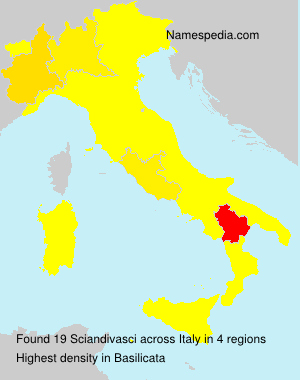 Surname Sciandivasci in Italy Surname Sciandivasci in Italy