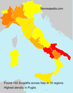 Surname Sciaraffa in Italy Surname Sciaraffa in Italy