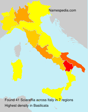 Surname Sciaraffia in Italy Surname Sciaraffia in Italy