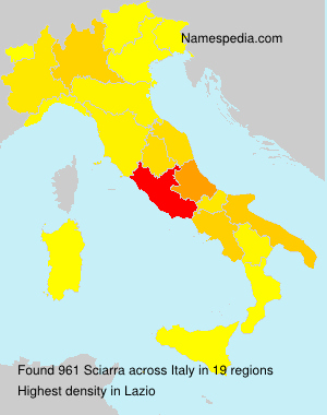 Surname Sciarra in Italy Surname Sciarra in Italy