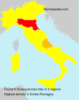 Surname Sciasci in Italy Surname Sciasci in Italy