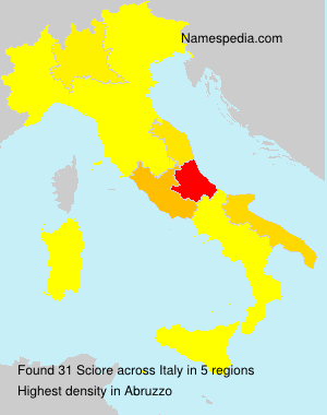 Surname Sciore in Italy Surname Sciore in Italy