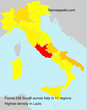 Surname Sciotti in Italy Surname Sciotti in Italy