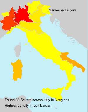 Surname Sciretti in Italy Surname Sciretti in Italy