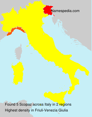 Surname Scopaz in Italy