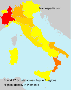 Surname Scorda in Italy Surname Scorda in Italy