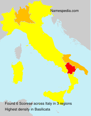 Surname Scorese in Italy Surname Scorese in Italy