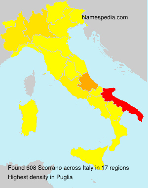 Surname Scorrano in Italy Surname Scorrano in Italy