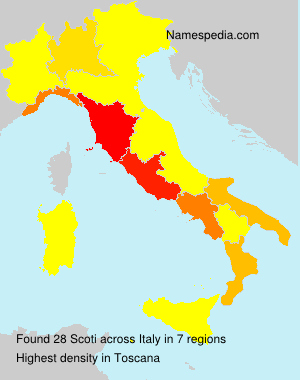 Surname Scoti in Italy Surname Scoti in Italy