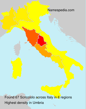 Surname Scricciolo in Italy