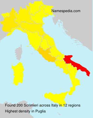 Surname Scrimieri in Italy Surname Scrimieri in Italy