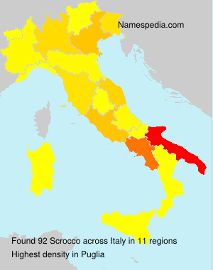 Surname Scrocco in Italy Surname Scrocco in Italy