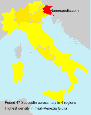 Surname Scussolin in Italy Surname Scussolin in Italy