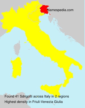 Surname Sdrigotti in Italy