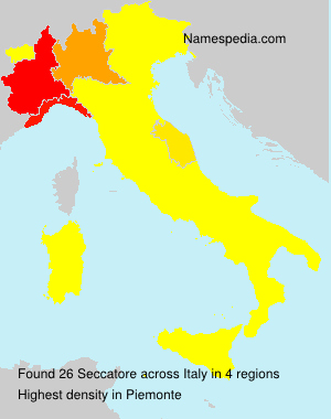 Surname Seccatore in Italy Surname Seccatore in Italy