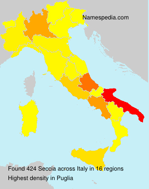 Surname Seccia in Italy Surname Seccia in Italy