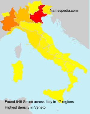 Surname Secco in Italy