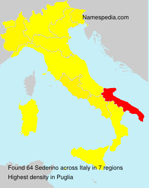 Surname Sederino in Italy
