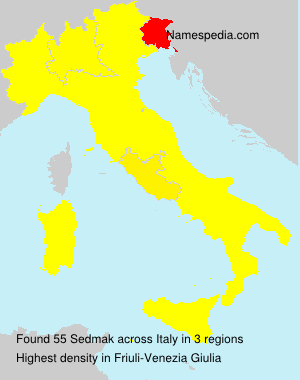 Surname Sedmak in Italy Surname Sedmak in Italy