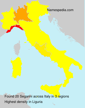 Surname Segarini in Italy Surname Segarini in Italy