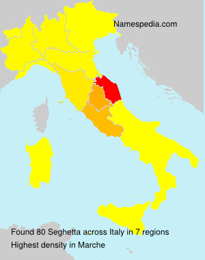 Surname Seghetta in Italy Surname Seghetta in Italy