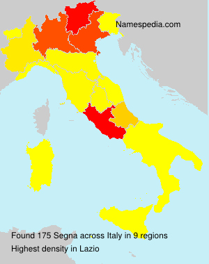 Surname Segna in Italy Surname Segna in Italy