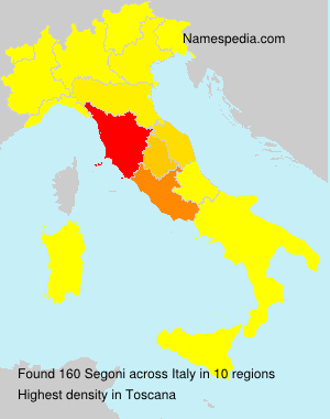 Surname Segoni in Italy Surname Segoni in Italy