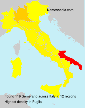 Surname Semerano in Italy Surname Semerano in Italy