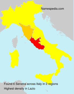 Surname Senatra in Italy Surname Senatra in Italy