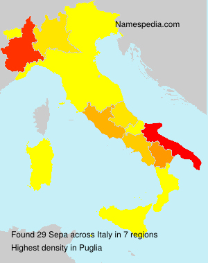 Surname Sepa in Italy Surname Sepa in Italy