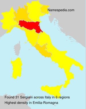 Surname Sergiani in Italy Surname Sergiani in Italy
