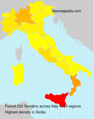 Surname Serraino in Italy Surname Serraino in Italy