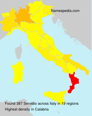 Surname Servidio in Italy Surname Servidio in Italy