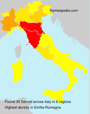 Surname Servini in Italy Surname Servini in Italy
