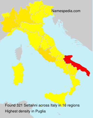 Surname Settanni in Italy Surname Settanni in Italy