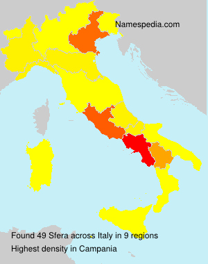 Surname Sfera in Italy Surname Sfera in Italy