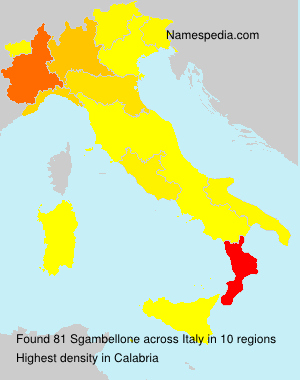 Surname Sgambellone in Italy Surname Sgambellone in Italy